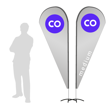 Beachflag Drop | Medium (280 cm) | beidseitig bedruckt