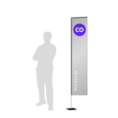 Beachflag Rechteck | Medium (300 cm) | einseitig bedruckt