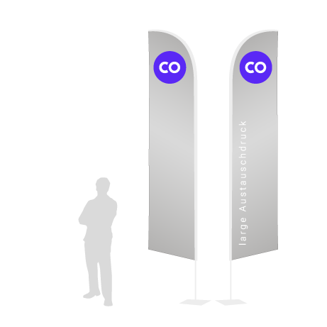 Beachflag Wind Austauschdruck | Large (400 cm) | beidseitig bedruckt