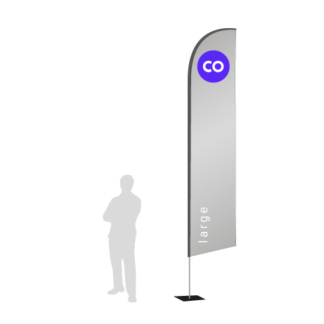 Beachflag Wind | Large (400 cm) | einseitig bedruckt