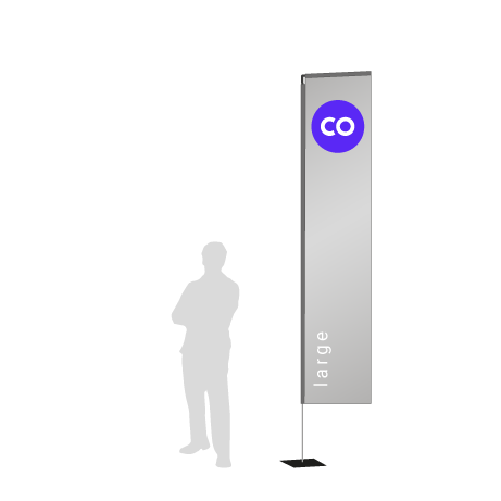 Beachflag Rechteck | Large (400 cm) | einseitig bedruckt