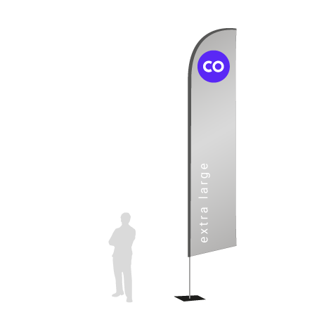 Beachflag Wind | Extra Large (490 cm) | einseitig bedruckt