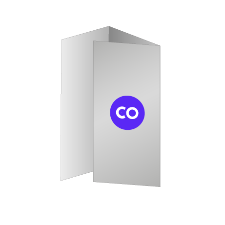 Faltblatt Wickelfalz 6-Seiter | DIN lang 10,0 cm x 21,0 cm hoch | beidseitig bedruckt