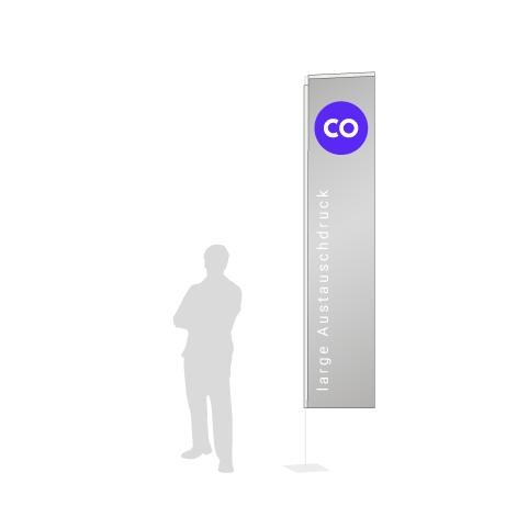 Beachflag Rechteck Austauschdruck | Large (400 cm) | einseitig bedruckt
