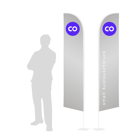 Beachflag Wind Austauschdruck | Small (260 cm) | beidseitig bedruckt